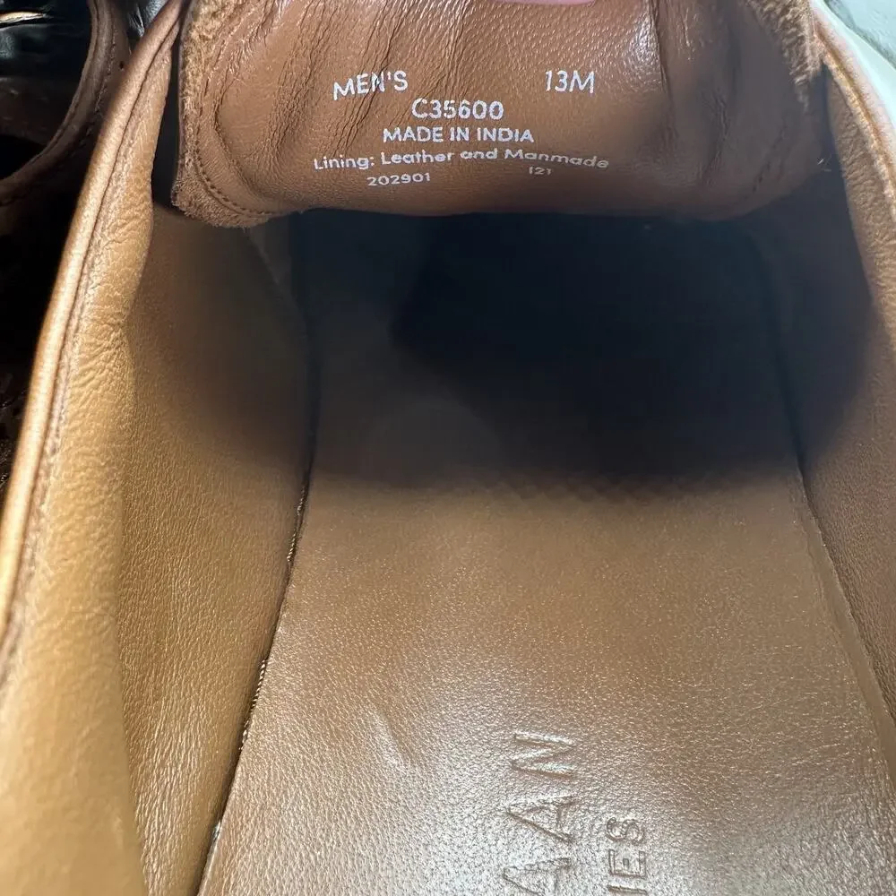 Cole Haan Grand Winslow Shoes Mens Size 13 Brown Leather Wingtip Sneakers C35600